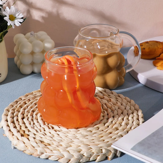 Grape-Cluster Artisan Glass Mug