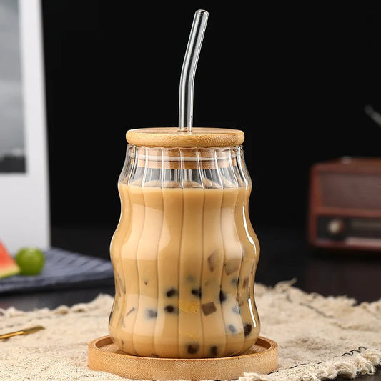EcoGlass: 500ml Bamboo Lid Tumbler Set