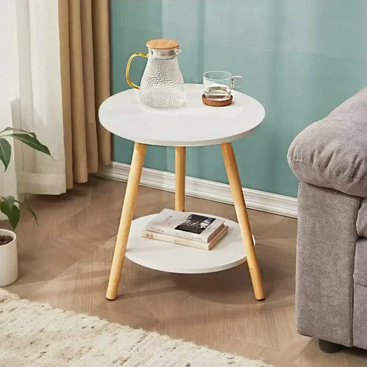 Modern Double-Layer Round Side Table